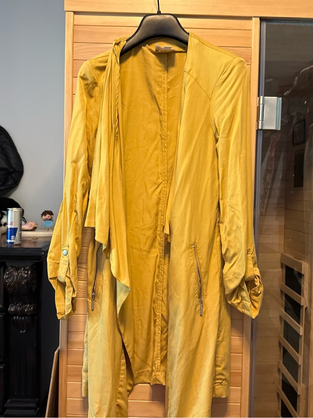 Mustard Yellow Draped Women's Jacket